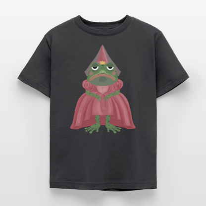 der-ungekusste-froschkonig-kinder-t-shirt - Dunkelgrau