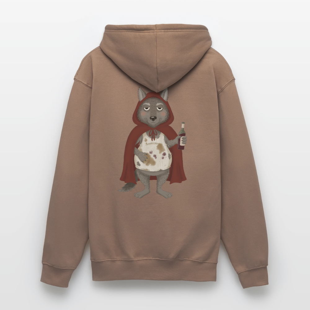 der.asoziale.wolf.unisex.hoodie - Mokka