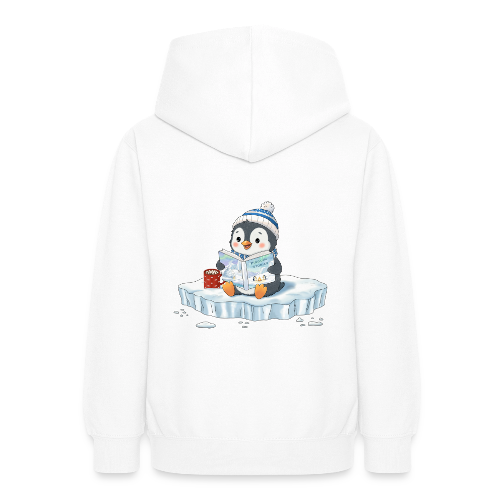 cozy.pinguin.stories.teenager.hoodie - Weiß