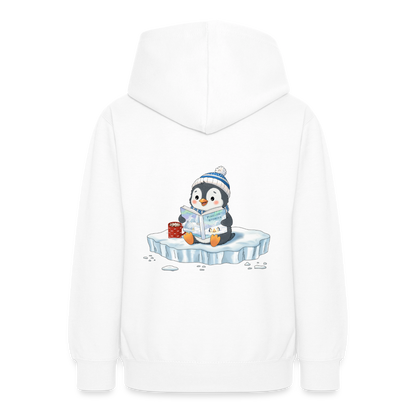 cozy.pinguin.stories.teenager.hoodie - Weiß