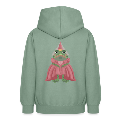 der.ungekuesste.froschkoenig.teenager.hoodie - Graugrün