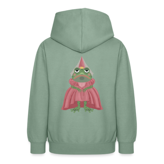 der.ungekuesste.froschkoenig.teenager.hoodie - Graugrün