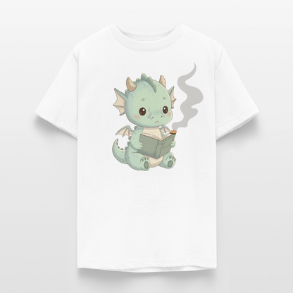 kleiner-bucherdrache-teenager-t-shirt - Weiß