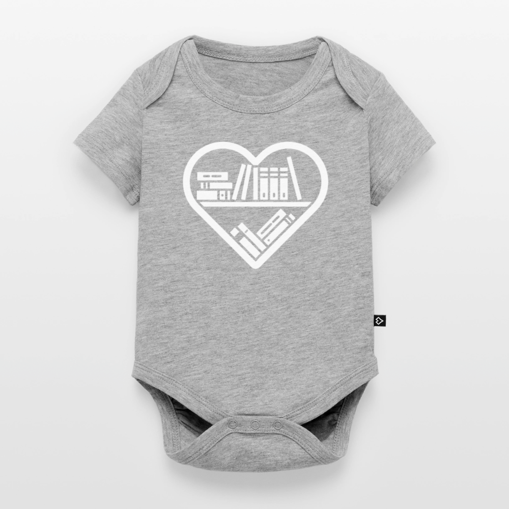 buchverliebt-baby-bio-body - Grau meliert