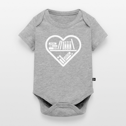 buchverliebt-baby-bio-body - Grau meliert