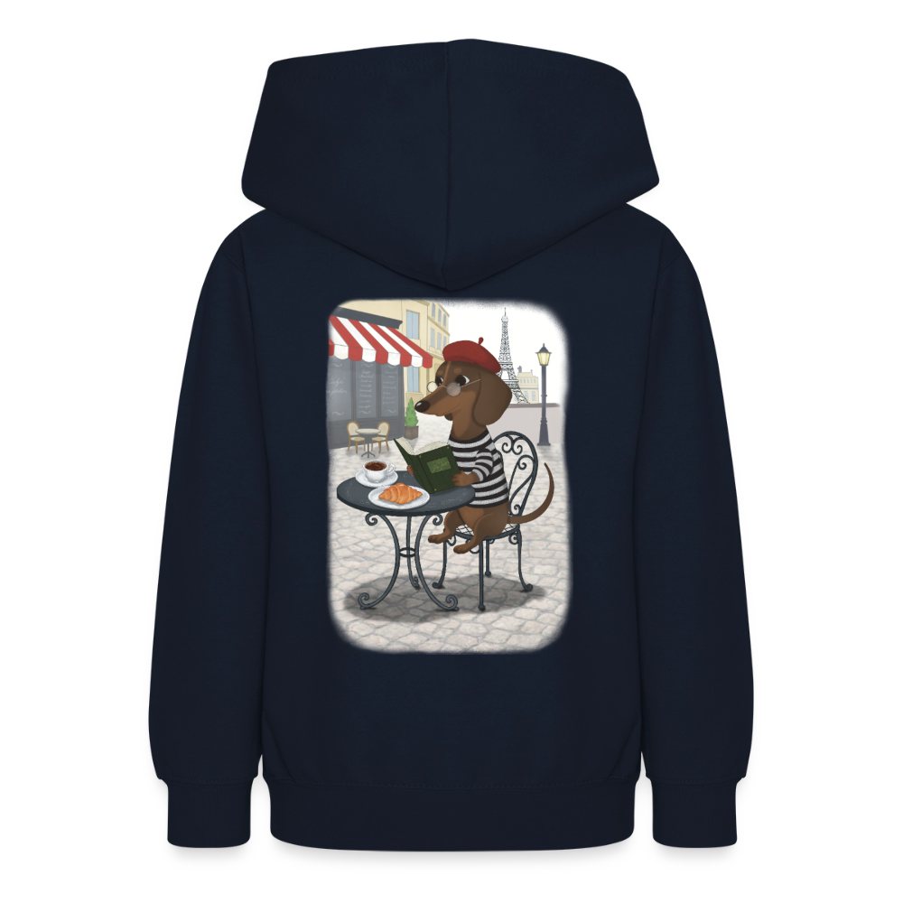 dackel.in.paris.tres.pawfect.teenager.hoodie - Navy