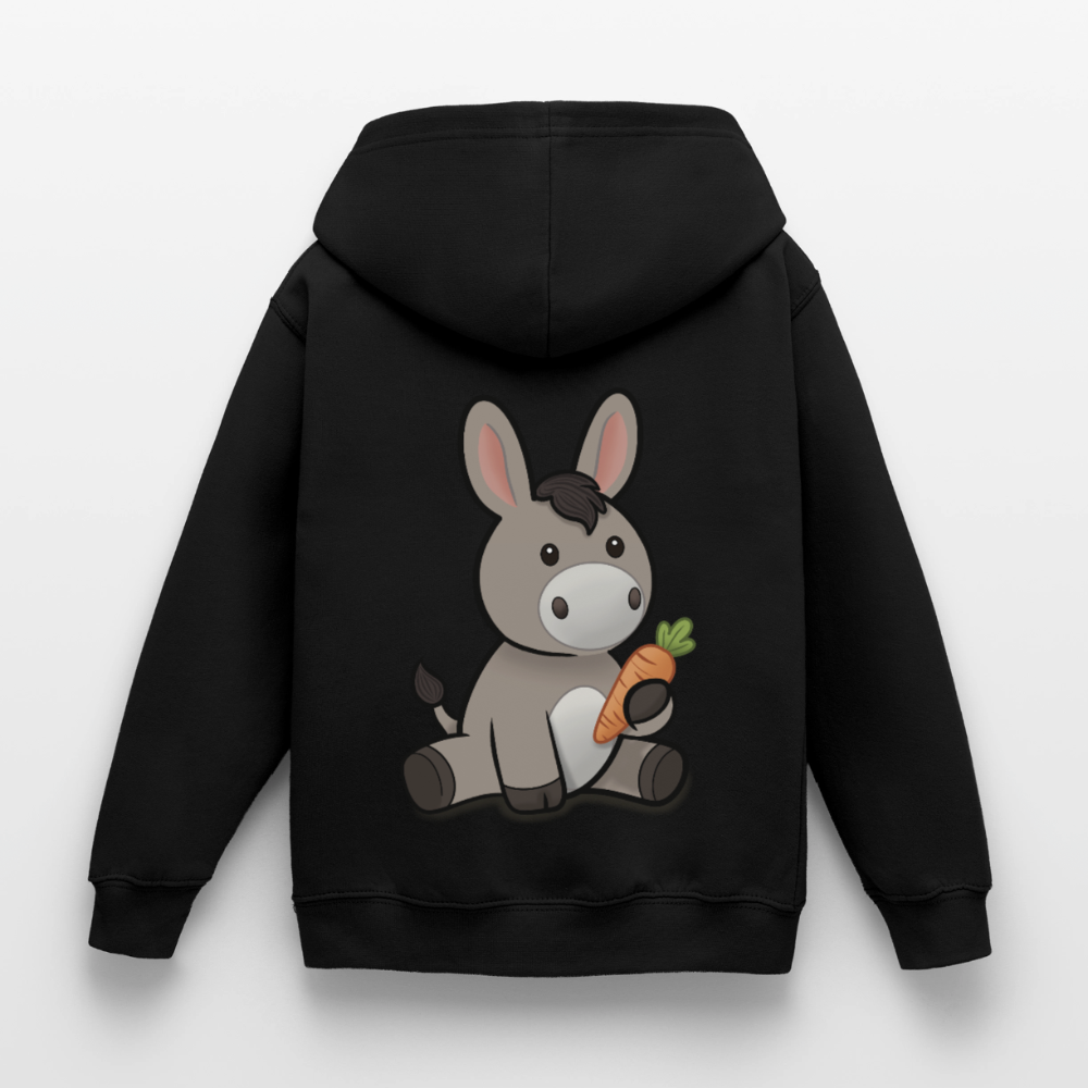 der-kleine-esel-kinder-hoodie - Schwarz