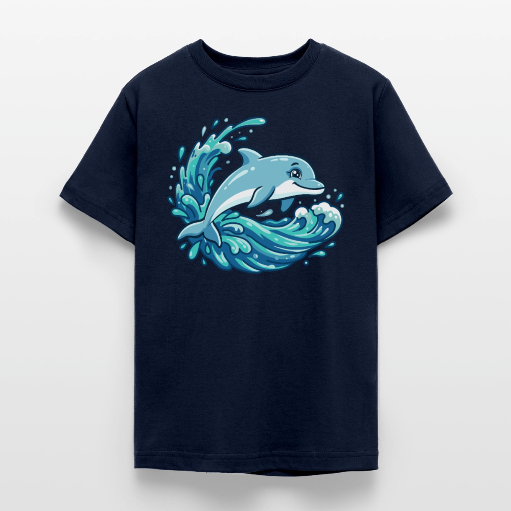 kleiner.delfin.grosse.welle.teenager.standard - Navy