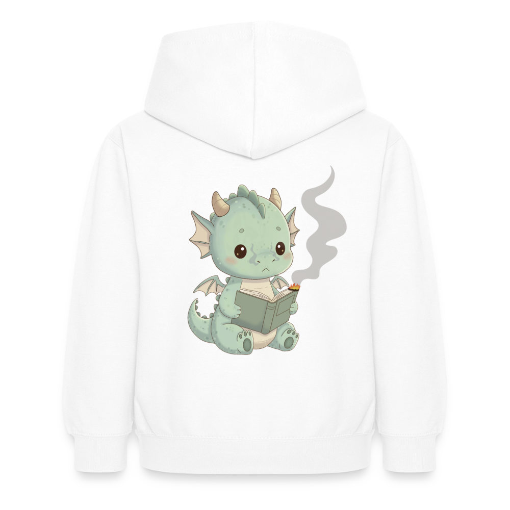 Kleiner.buecherdrache.kinder.hoodie - Weiß