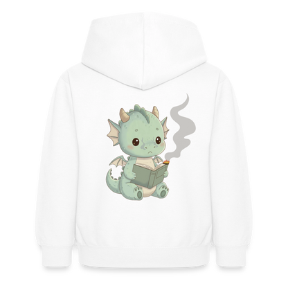 Kleiner.buecherdrache.kinder.hoodie - Weiß
