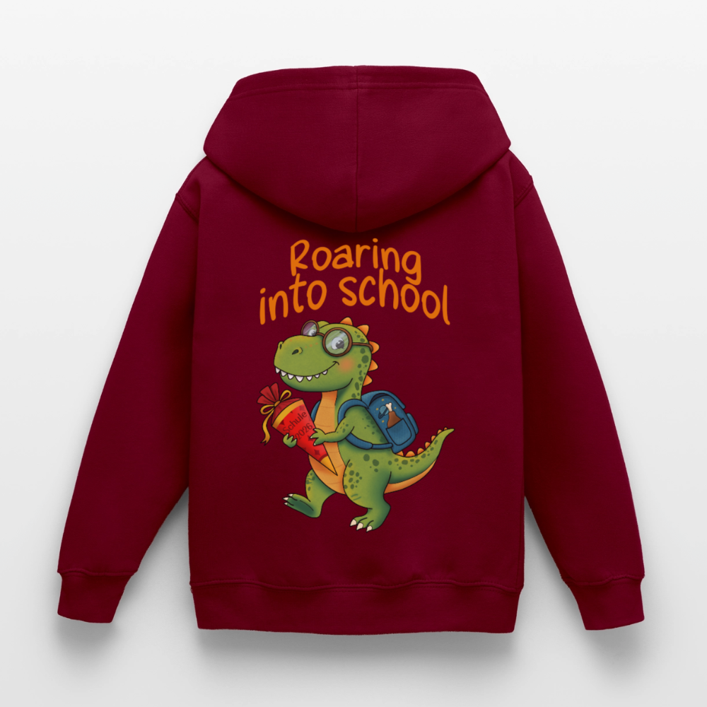 roaring-into-shool-kinder-hoodie - Bordeaux