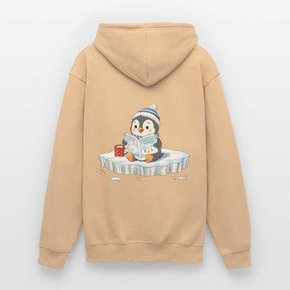 cozy.pinguin.stories.unisex.hoodie - Pfirsich
