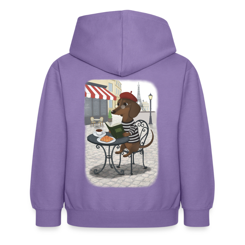 dackel.in.paris.tres.pawfect.kinder.hoodie - Lavendel