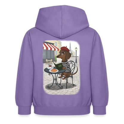 dackel.in.paris.tres.pawfect.kinder.hoodie - Lavendel
