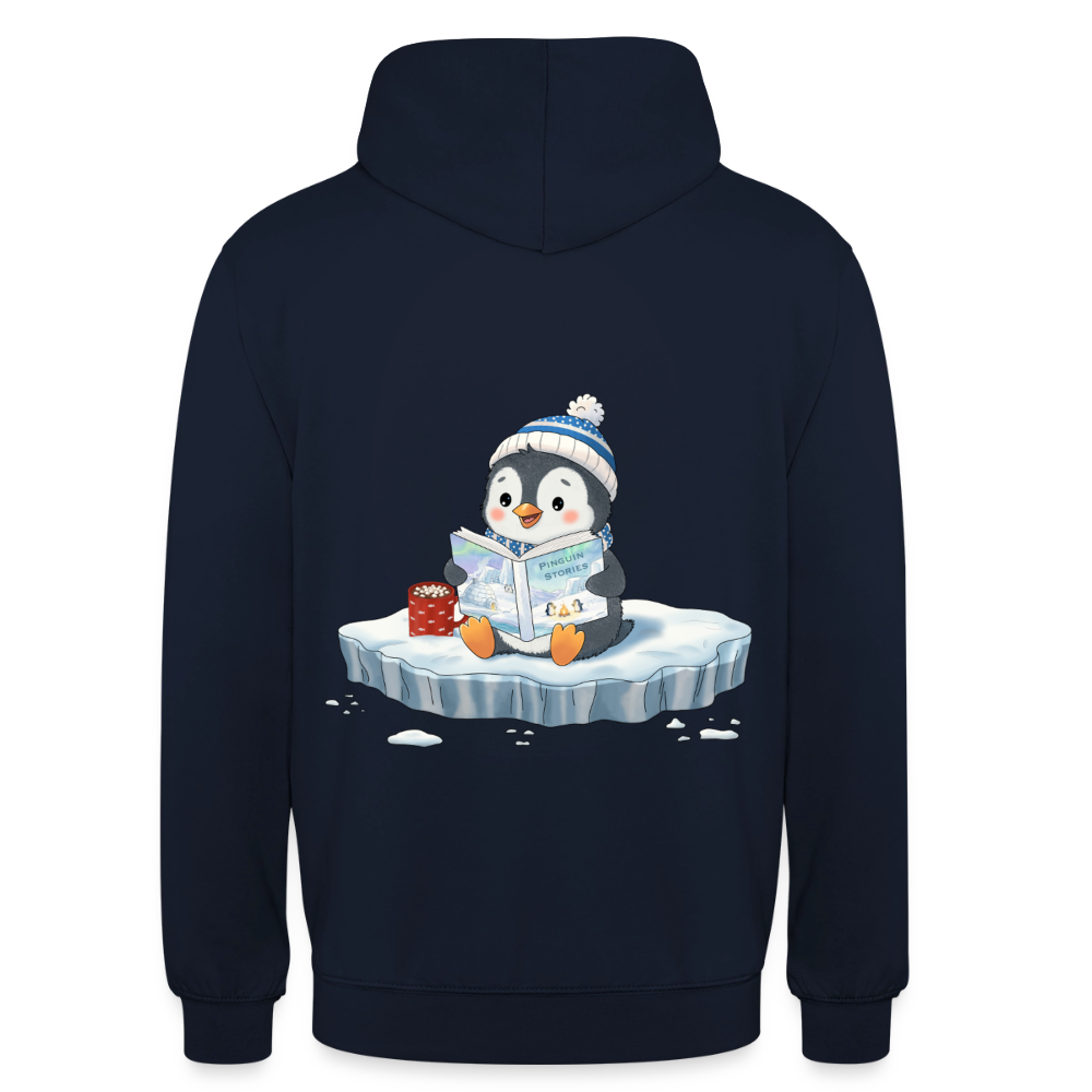 cozy.pinguin.stories.unisex.hoodie - Navy