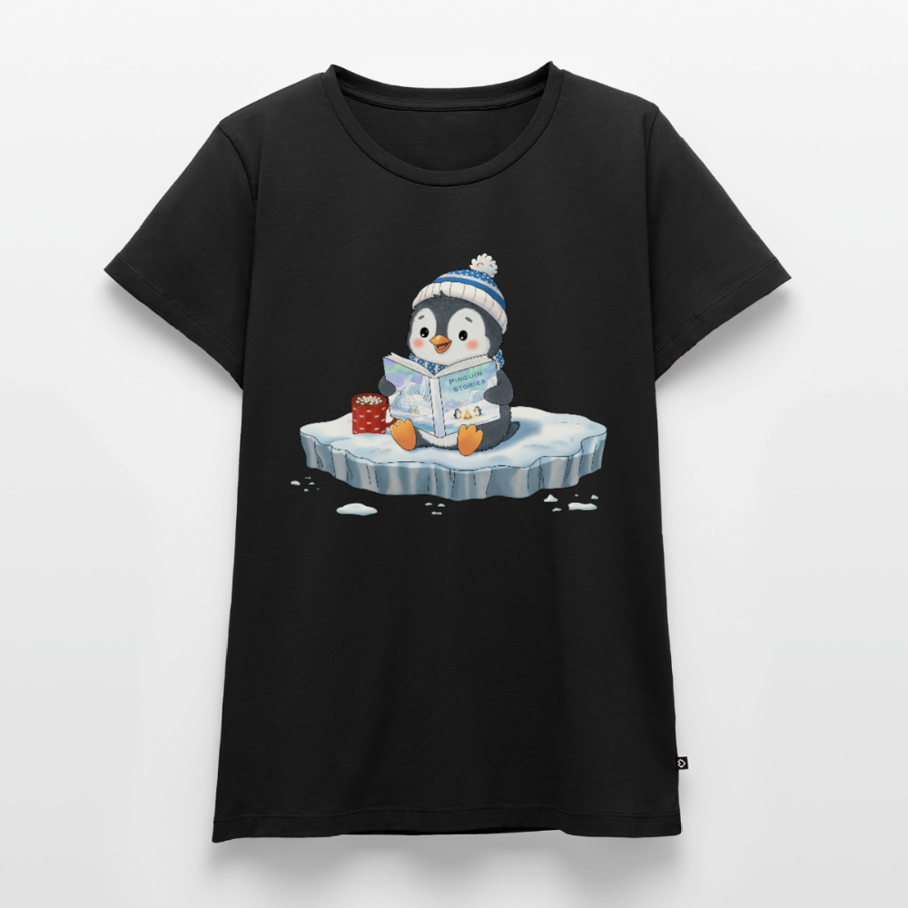 Cozy Pinguin Stories | Premium T-Shirt für Frauen - Schwarz