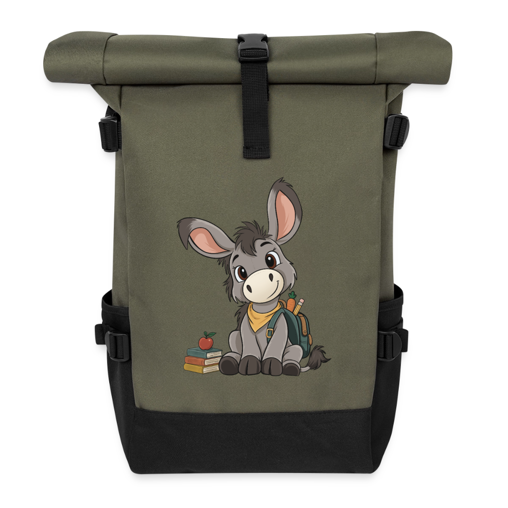 der-kleine-esel-classic-unisex-rucksack-22l - Olive/Schwarz