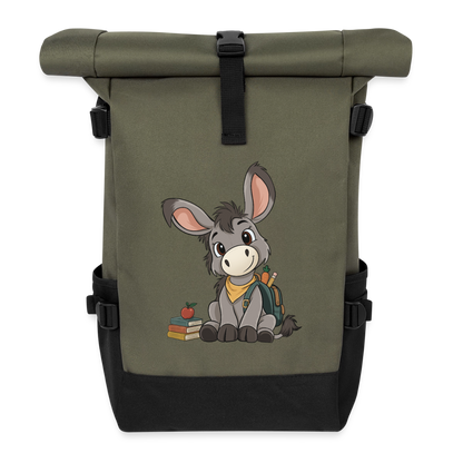 der-kleine-esel-classic-unisex-rucksack-22l - Olive/Schwarz