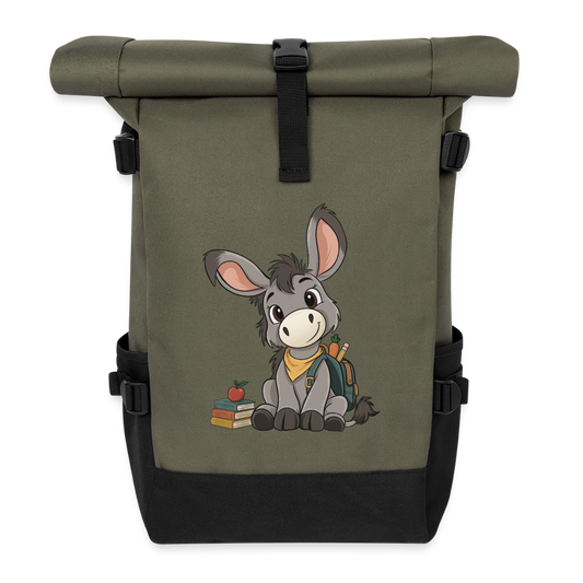 der-kleine-esel-classic-unisex-rucksack-22l - Olive/Schwarz