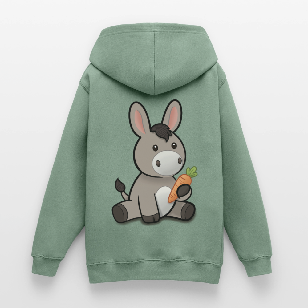 der-kleine-esel-teenager-hoodie - Graugrün