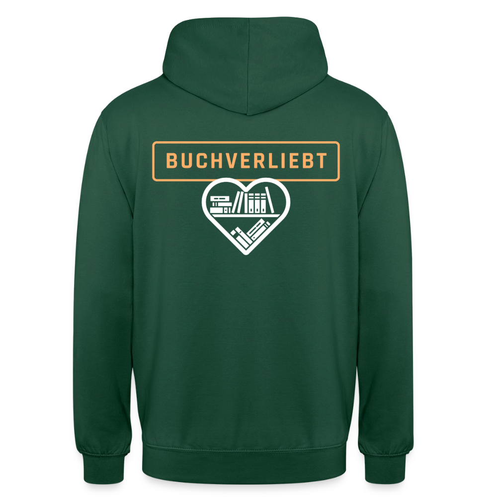 buchverliebt-unisex-hoodie - Flaschengrün