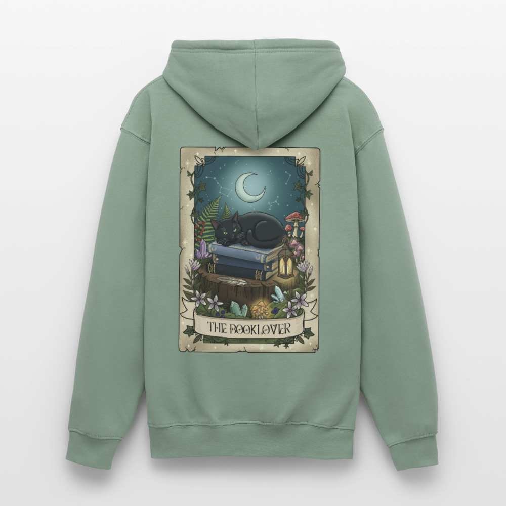 Tarotkarten-Booklover-unisex-hoodie - Graugrün