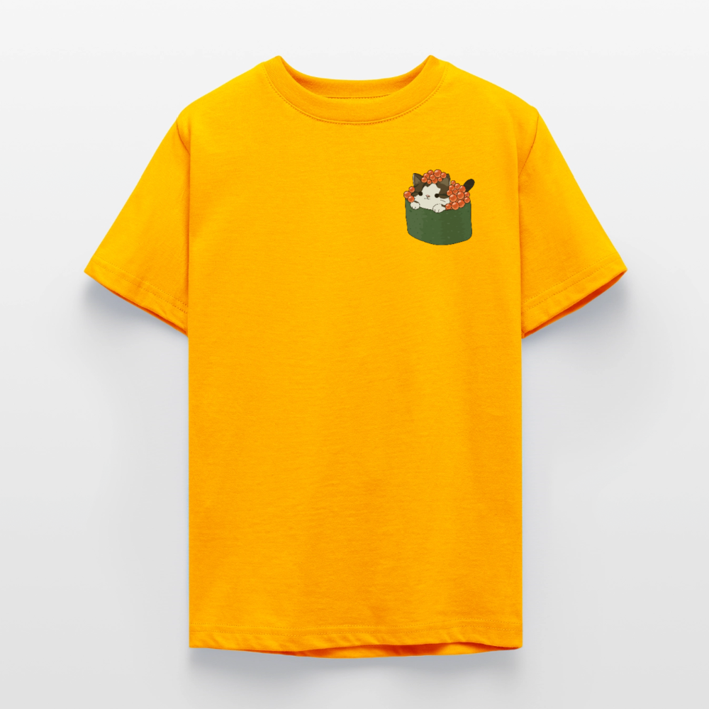 Sushi-Cats-Gunkan-teenager-kinder-t--shirt - Gold