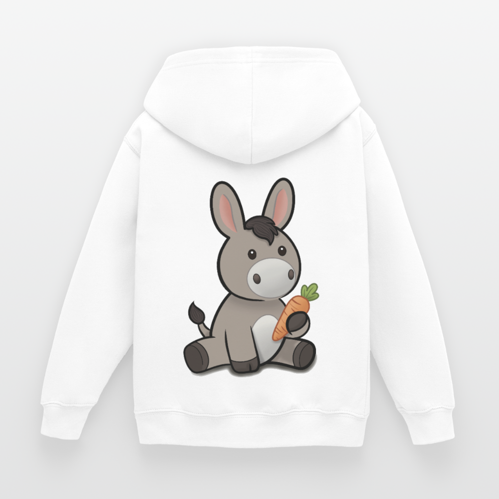der-kleine-esel-kinder-hoodie - Weiß
