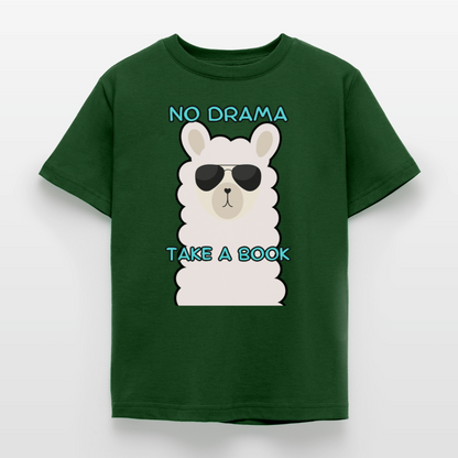no-drama-kinder-t-shirt - Forstgrün 