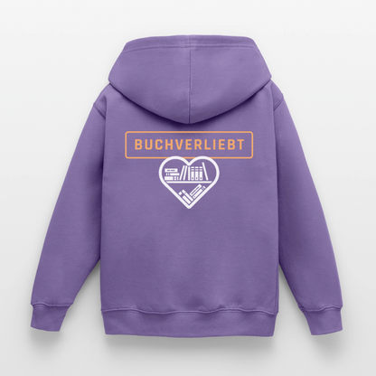 buchverliebt-kinder-hoodie - Lavendel