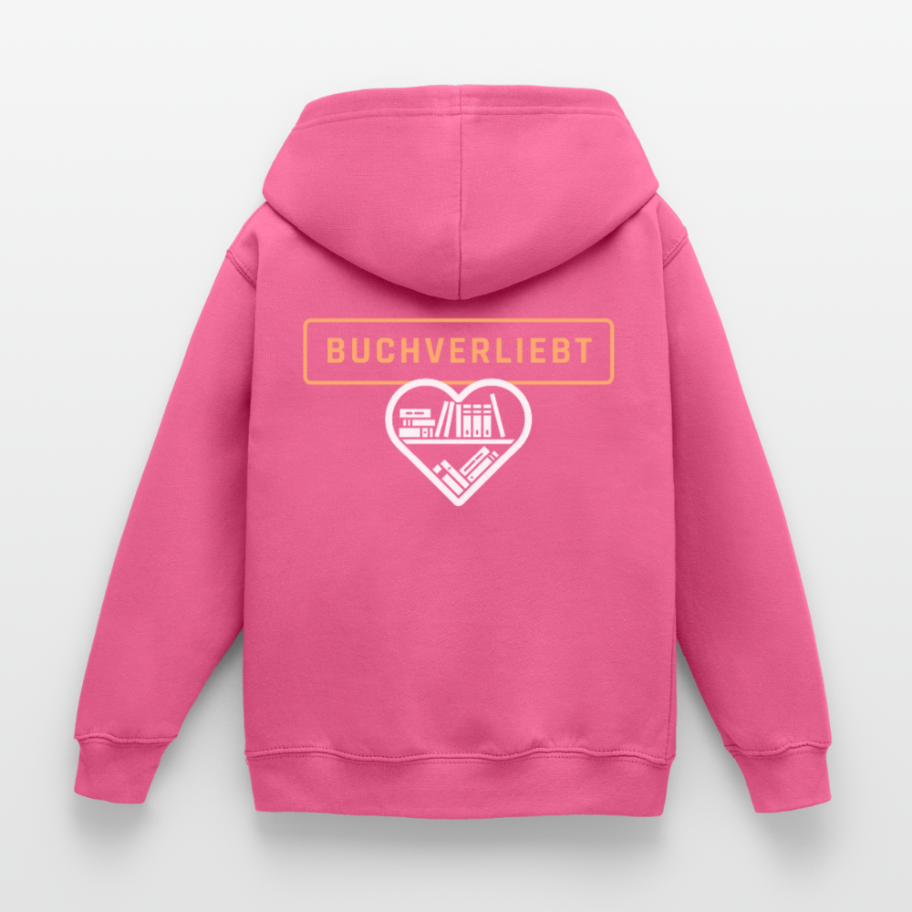 buchverliebt-kinder-hoodie - Pink