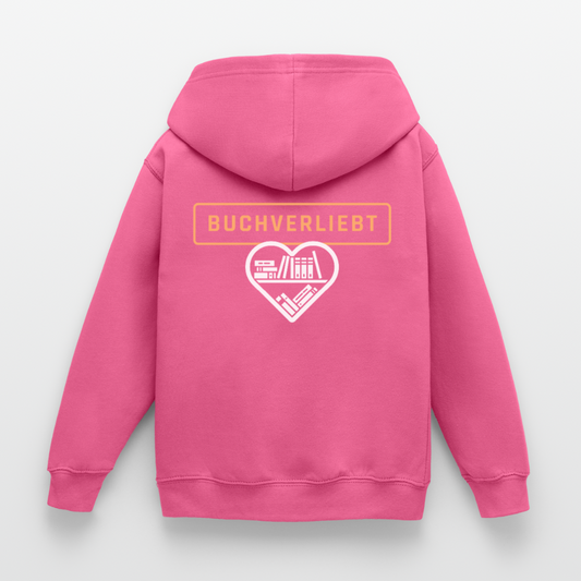 buchverliebt-kinder-hoodie - Pink