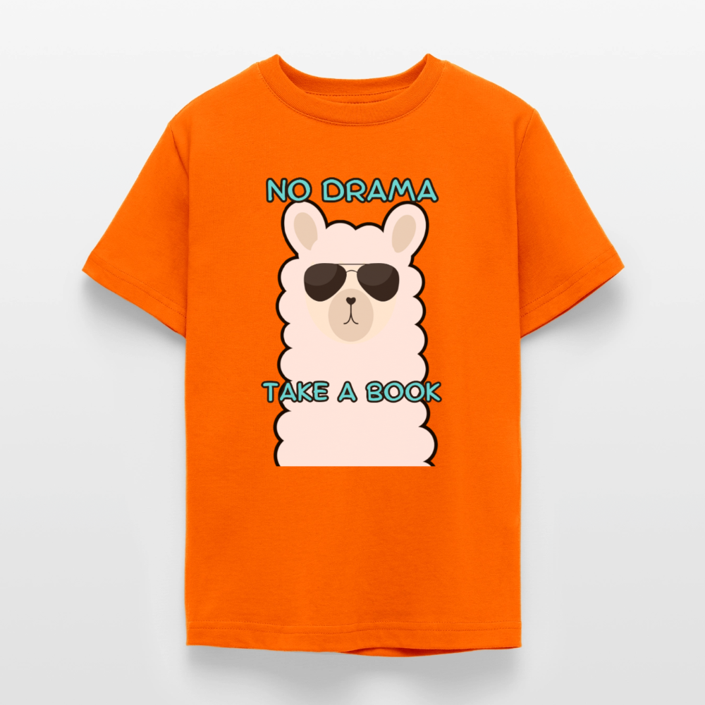 no-drama-teenager-t-shirt - Orange