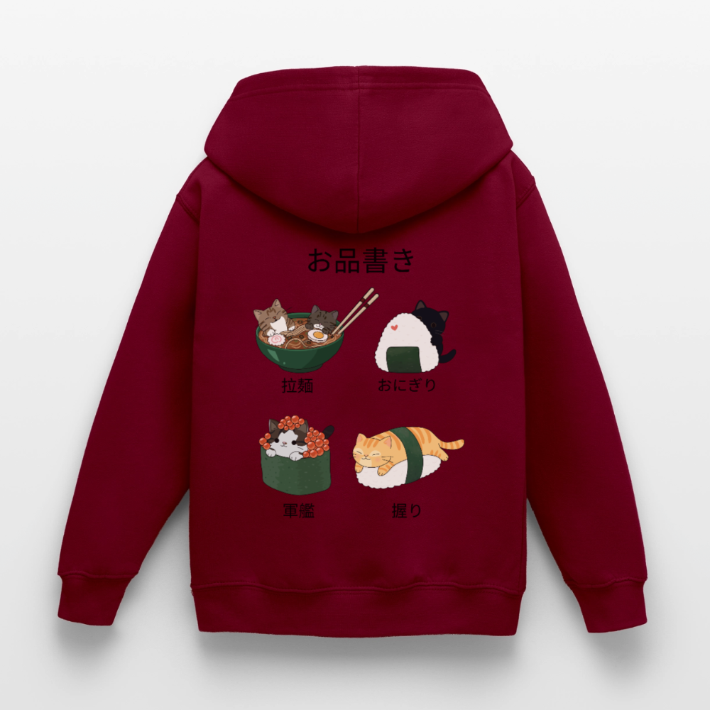 Sushi-Cats-kinder-hoodie - Bordeaux