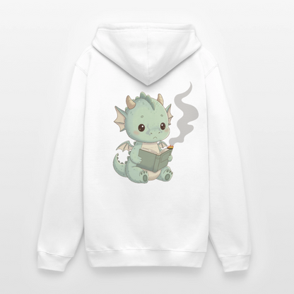Kleiner.buecherdrache.unisex.hoodie - Weiß