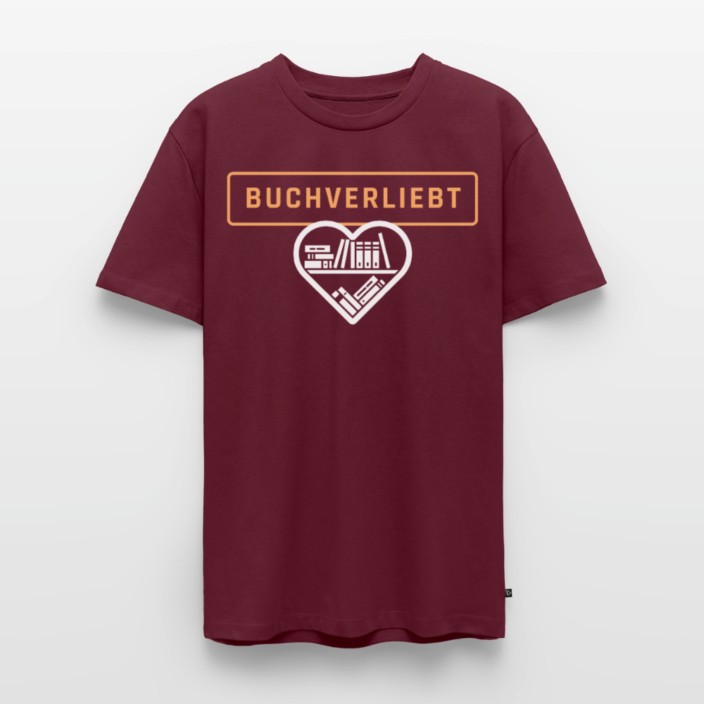 buchverliebt-männer-shirt - Burgunderrot