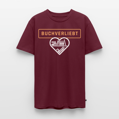 buchverliebt-männer-shirt - Burgunderrot