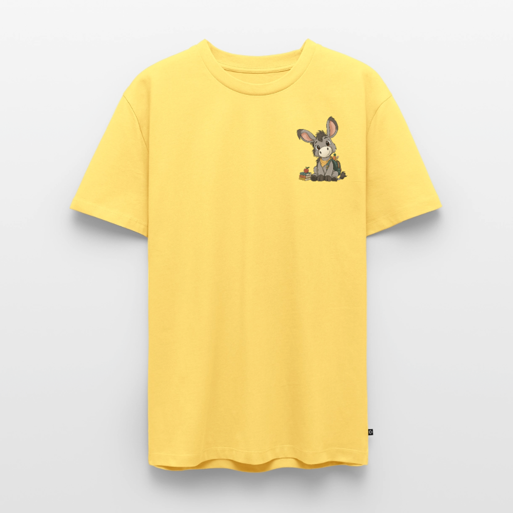 der-kleine-esel-classic-männer-shirt-pocket - Pastellgelb