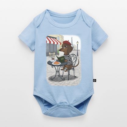 Dackel in Paris – Très Pawfect | Baby Bio-Body - Hellblau