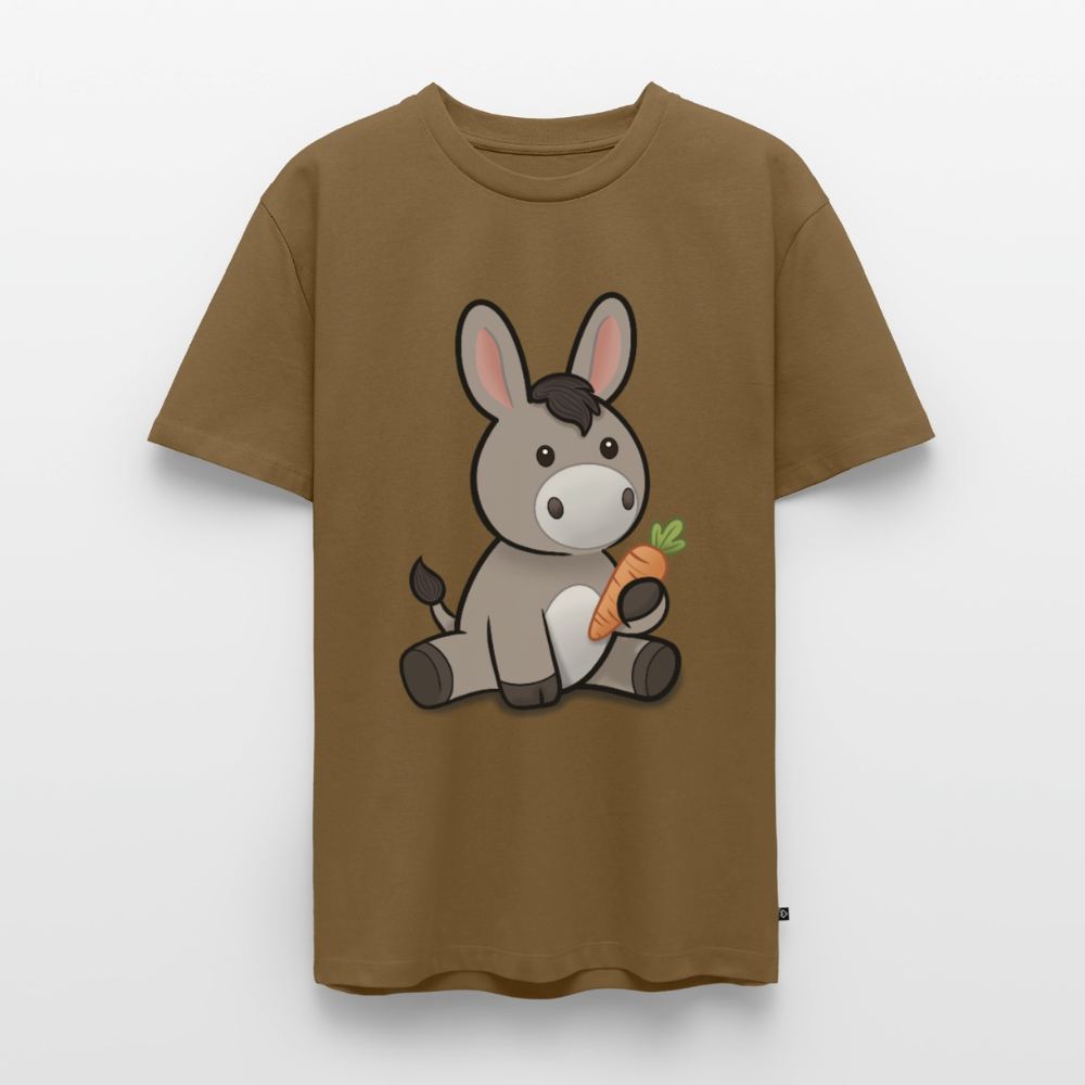 der-kleine-esel-männer-shirt - Nussbraun