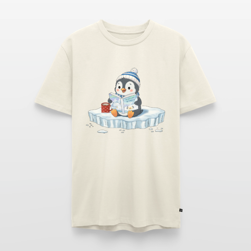 Cozy Pinguin Stories Flocke | Premium T-Shirt für Männer - Naturweiß