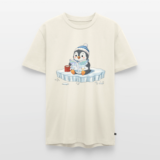 Cozy Pinguin Stories Flocke | Premium T-Shirt für Männer - Naturweiß
