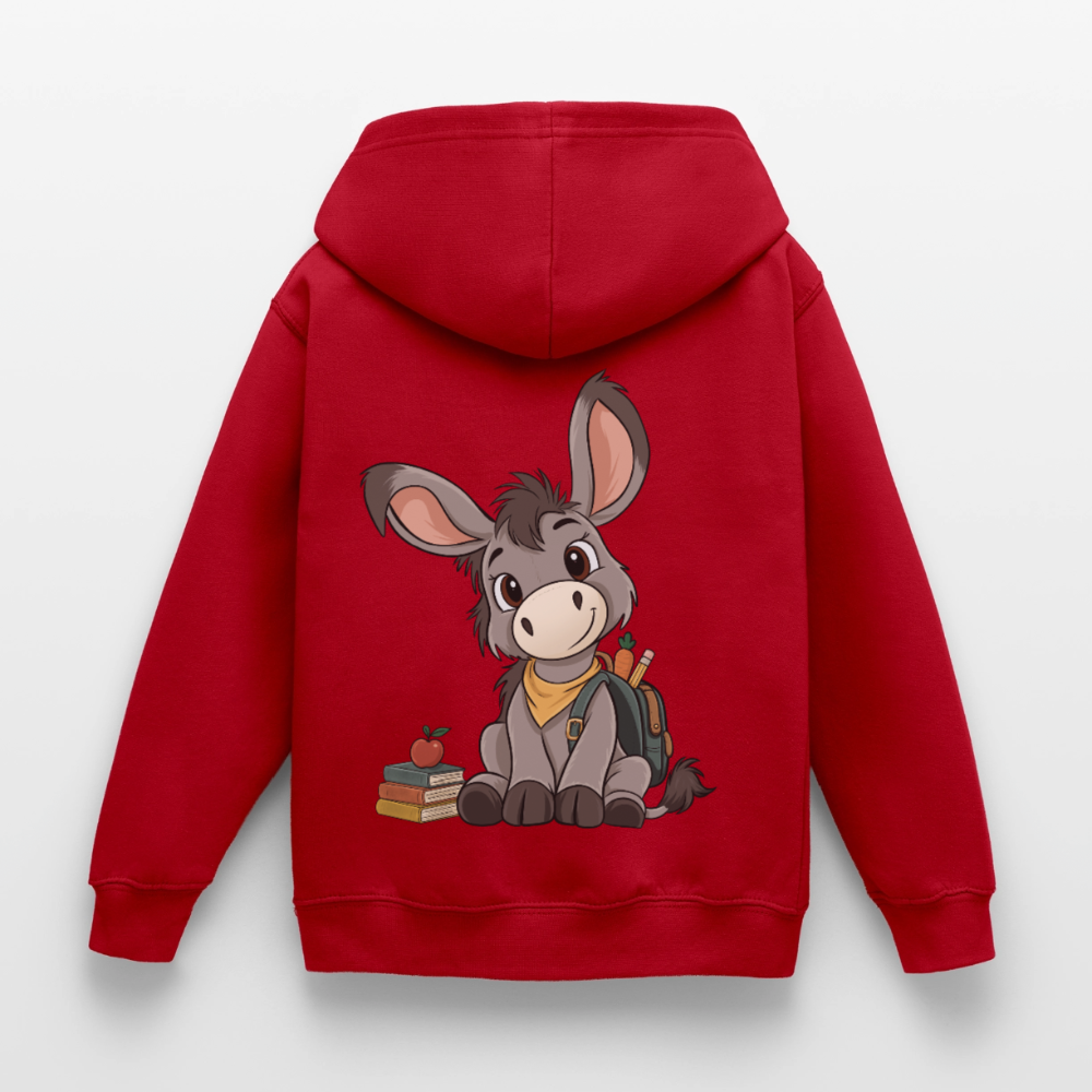 der-kleine-esel-classic--kinder-hoodie - Rot