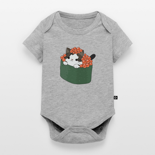 Sushi-Cats-Gunkan-baby-bio-body - Grau meliert