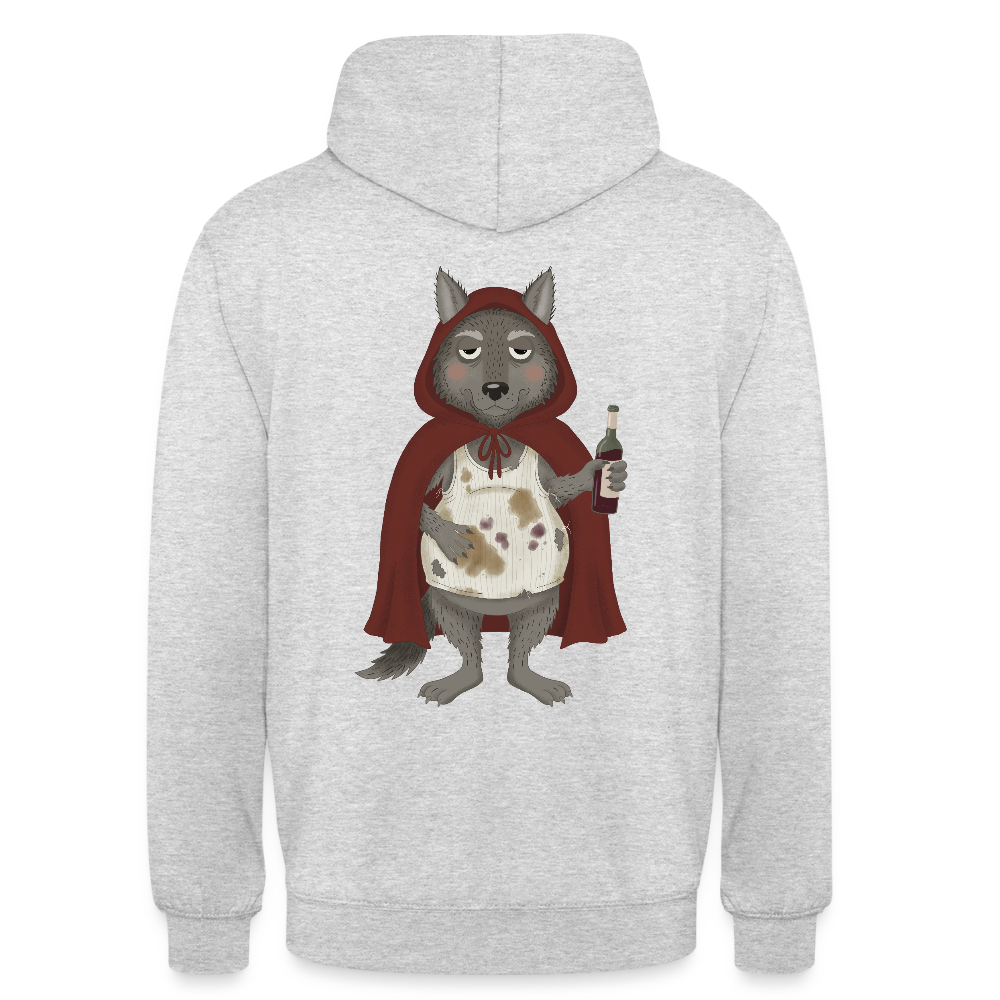 der.asoziale.wolf.unisex.hoodie - Hellgrau meliert