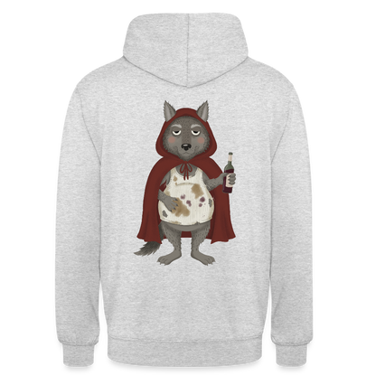 der.asoziale.wolf.unisex.hoodie - Hellgrau meliert