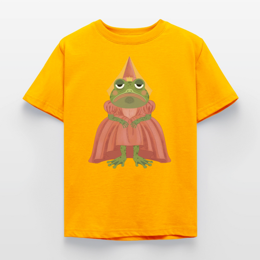 der-ungekusste-froschkonig-kinder-t-shirt - Gold