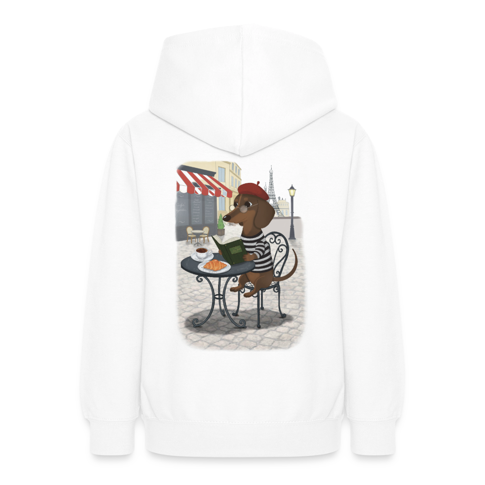 dackel.in.paris.tres.pawfect.teenager.hoodie - Weiß