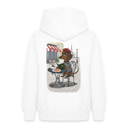 dackel.in.paris.tres.pawfect.teenager.hoodie - Weiß