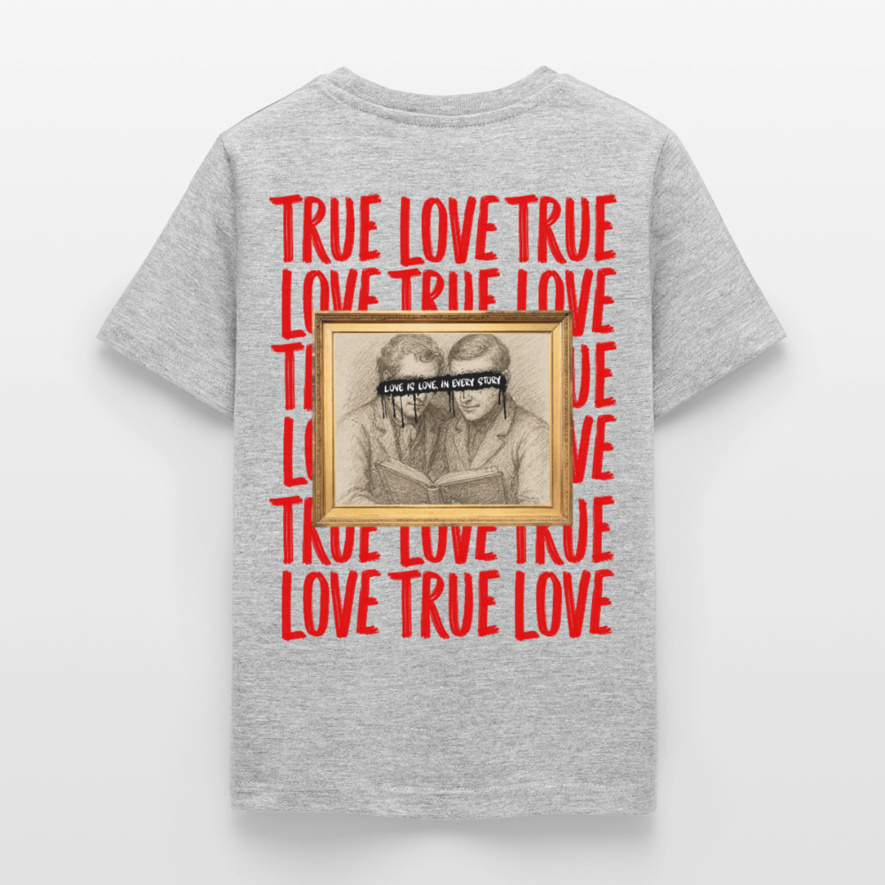 love.is.love.men.teenager.shirt - Grau meliert
